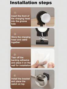 壁挂式支架兼容 支架，充电站底座充电器支架兼容 Watch Series Ultra/SE/11/10/9/8/7/6/5/4/3/2/1,49/45/46/44/42/41/40/38mm（不含充电器）