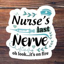 3-Inch "Nurse Humor Relief" Sticker - Humorous - Themed Vinyl Sticker With Medical Icons & Text Art For Laptops, Notebooks, Water Bottles, Nurse Enthusiasts, And Fun Decor | Great For Healthcare Workers, Stress - Relief Seekers, And Those Into Playful Nursing Puns