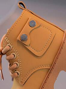 Botas altas con cremallera lateral para niños, botas de niña, tenis de niño, tenis de niños, tenis para niño, tenis para niña, zapatillas deportivas casuales con cordones para niños, adecuadas para actividades al aire libre y para el uso diario en el tiempo libre. - Amarillo - Ver 5