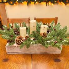 10/30 PIEZAS Ramas de pino artificial de 9.84 pulgadas, ramas de árbol de Navidad verde, plantas verdes a granel, accesorios DIY para guirnaldas navideñas, coronas, decoración rústica del hogar, decoración de invierno