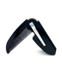 1pc Folding Beard Comb Beard Comb Small Pocket Comb Men's Daily Beauty And Hair Care Travel Essential Men's Beard Styling Folding Comb, Oil Head Styling, Smooth Straight Hair, Multifunctional Hair Cutting Comb, Beard And Beard Trimming Tools | Fashion Design | Plastic Brush, Beard Trimming
