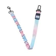 1 PC Pink Blue Purple Green Gradient Color Dog Safety Traction Lanyard For Controlling Explosive Cat Dogs' Movement, Pet Car Seat Belt With Traction Lanyard Window Locking Mechanism, Retractable Safety Belt For Dogs,Retractable Safety Belt For Dogs,Suitable For Taking A Car Ride In The Back Seat For Outings.