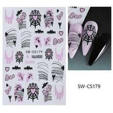 1/5 Peças Adesivos de Unhas de Halloween, Novos e da Moda Aranha, Abóbora, Estampa de Vaca, Fantasma, Teia de Aranha, Aranha Coração, Decalques de Arte de Unhas com Letras, Acessórios de Unhas, Variedade de Estilos para Design de Unhas DIY da Moda, Ferramentas de Manicure Interessantes e Minimalistas, Adequado como Presente para Família, Namorada, Melhores Amigas