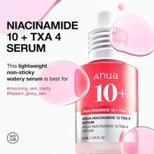 Anuaa NIACINAMIDE 10%+TXA 4% Serum,Un sérum formulado con un 10% de Niacinamida y un 4% de TXA, diseñado para lucir un aspecto más radiante y equilibrado,Gota de suero ligero y acuoso no graso - Rojo - Ver 3