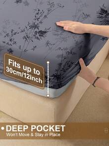 1 bộ ga trải giường họa tiết cành cây và lá, mềm mại và thoáng khí, phù hợp với mọi kích cỡ giường. - Nhiều màu - Xem 6