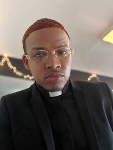 Church Clergy Men's Tab Collar Clergy Shirt Long/Short Sleeveshalloween - 黑色1(短袖) - 查看 2