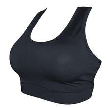 Kit 5 Gym Top Fitness Fashion Plus Size Reinforced High Support - 3黑色/2灰色 - 查看 4