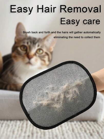 Rękawice do pielęgnacji kotów z polipropylenu z żółtymi akcentami, wersja ulepszona, duże, do usuwania sierści i łupieżu, czarne, 24,99 cm x 17,98 cm, skuteczne usuwanie sierści i łupieżu u kotów i psów, niezbędne narzędzie do pielęgnacji zwierząt | Stylowy dodatek dla zwierząt | Wytrzymałe rękawice pielęgnacyjne, Rękawice do pielęgnacji zwierząt, 1 szt., do usuwania sierści zwierząt