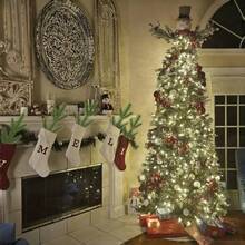 10/30 PIEZAS Ramas de pino artificial de 9.84 pulgadas, ramas de árbol de Navidad verde, plantas verdes a granel, accesorios DIY para guirnaldas navideñas, coronas, decoración rústica del hogar, decoración de invierno