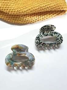 1个/2个/3个/4个装优雅夏季发夹，豹纹发爪，时尚发饰，适合日常发型装饰，波西米亚风配饰 - 彩色 - 查看 17