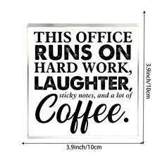 1 đồ trang trí máy tính để bàn hình vuông truyền cảm hứng, "Làm việc chăm chỉ, cười thường xuyên" kèm giấy nhớ và cà phê, quà tặng khích lệ - Lý tưởng cho Giáng sinh và năng suất làm việc tại văn phòng - đồ trang trí - Xem 8