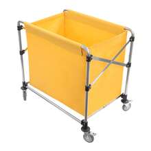 YIYIBYUS 220lbs Commercial Laundry Cart, Laundry Cart With Wheels, Folding Laundry Cart 90x60x88cm - Yellow - View 9