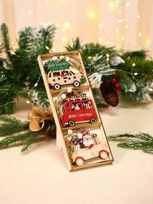 9 pièces/1 set Pendentifs de Noël en bois peints, décorations de Noël, décorations d'hiver pour la maison et célébrations festives, ornements pour sapin de Noël, petits pendentifs, combinaison de pendentifs de poupée de Noël rétro, petits pendentifs, accessoires de décoration d'ambiance festive pour les activités de Noël, décoration de pièce