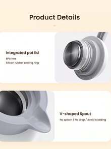 PHILIPS Thermo Jug AWP2622 2L Capacity 24h Vacuum Insulation Pot SUS316LInner Liner Pot Hot/Cold Heat Preservation - Multicolor - View 10