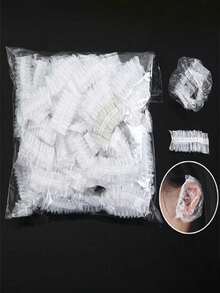 100/200Pcs Disposable Ear Cover Waterproof Bath Shower Hair Dyeing Ear Protector Shield Earmuffs Caps Barber Tools Salon Accessories