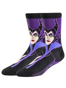 Disney 5双装官方反派角色袜子，卡通圣诞新年动画男士袜子，新奇有趣的袜子 - 白色 - 查看 8