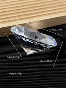 80毫米玻璃水晶美甲展示架，透明钻石形状，适用于手模照片拍摄工具