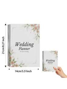 Wedding Planning Checklist And Budget Organizer - A5 White Spiral Notebook With Flower Pattern, 86 Page Horizontal Grid, 6 Sections (Guest List, Supplier, Decoration, Clothing) - A Unisex Wedding Planning Template Suitable For Couples And Wedding Supplies