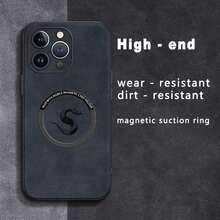 Funda magnética para teléfono con diseño de serpiente del zodiaco, confeccionada en piel sintética de oveja. Compatible con los modelos 12 a 16 Plus, Pro y Pro. Elegante y de alta calidad, ideal para regalar. - Colores mixtos 2 - Ver 4