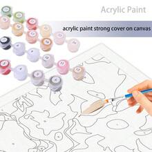 1 pieza Kit de pintura por números DIY para adultos, pintura de lienzo con paisaje de calle, para decoración del hogar de 40x50cm/16x20 pulgadas sin marco