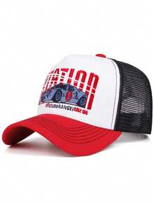 2025 Fashion Cool New Truck Hat STATION Sports Car Embroidery Men's Personalized Street Pop Hip Hop Hat Street Dance Skateboard Hat Women's Outdoor Sports Sunshade Hat Daily Leisure Baseball Hat Breathable Mesh Hat