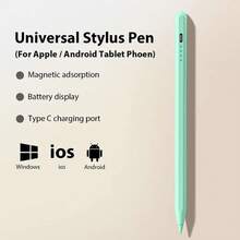 Este Stylus Capacitivo Universal é um Stylus Capacitivo Ativo para Telefones e Tablets. Feito de Liga de Alumínio de Alta Qualidade, Ele Vem com Duas Pontas Substituíveis e é Extremamente Durável. Ele Oferece Ampla Compatibilidade com Android e Apple iPads, Proporcionando Toque Preciso e Escrita Suave. Este Stylus Capacitivo de Alta Qualidade (Não Compatível com Tablets de Tela Resistiva e Eletromagnética) Não Requer Conexão com o Tablet.