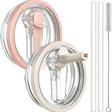 1/2PCS Lid Compatible With Stanley Cup Accessories 40 Oz Tumbler Flip Straw Lid Replacement Fit For , Leak Proof For Lid Replacement Spill Proof Reusable Tumbler Cover Compatible With 40oz Cup Accessories - Nhiều màu - Xem 8