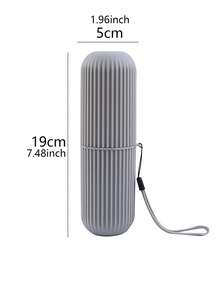 1pc Travel Toothbrush Storage Box, Portable Dust-Proof Toothbrush, Toothpaste, Toiletry Storage Box For Travel, Camping, Rinsing Cup