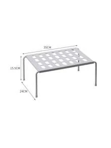 1pc/2pcs Adjustable Expandable Plastic Shoe Rack, Multi-Tier Storage Organizer, Space Saving Design - Fits Sneakers, Slippers, Boots, Shoe Boxes, Suitable For Closet, Home, Dorm, Living Room, Kitchen, Bathroom