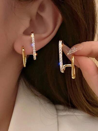 2件套奢华闪亮耳环 情人节配饰