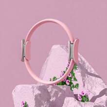 1pc Plain Pilates Ring, Yoga Resistance Circle, Magic Hoop, Fitness Equipment. May Have Lint Issue Due To Material.