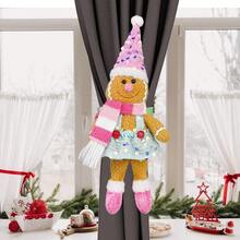 1pc Cute Gingerbread Man Window Curtain Clip, Christmas Party Decor, Indoor Decoration, Hotel/Shop Window Accessory Home Decor Christmas Decorations Room Decor Christmas Decorations Home