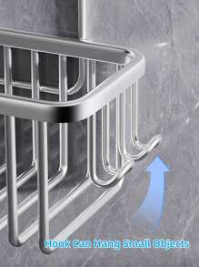 1 Stück Duschkorb zum Aufhängen für das Badezimmer, Badezimmer Aufbewahrungsregal, Badezimmer Aufbewahrungskorb, Shampoo- und Duschgel-Halter-Organizer, Badezimmer Accessoires, Badezimmer Aufbewahrung und Organisation, Material aus Aluminiumlegierung, wasserdicht und rostfrei, nagel freie Installation, Abtropfkorb, Aufbewahrung