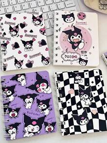 Sanrio Set da 4 pezzi, Quaderno a spirale - Disegno carino a cartoni animati, Quaderno A7, Carta spessa, Quaderno a spirale, Cancelleria per uso quotidiano, Selezione casuale dei colori, Essenziale per il ritorno a scuola! (Tutto è autentico).