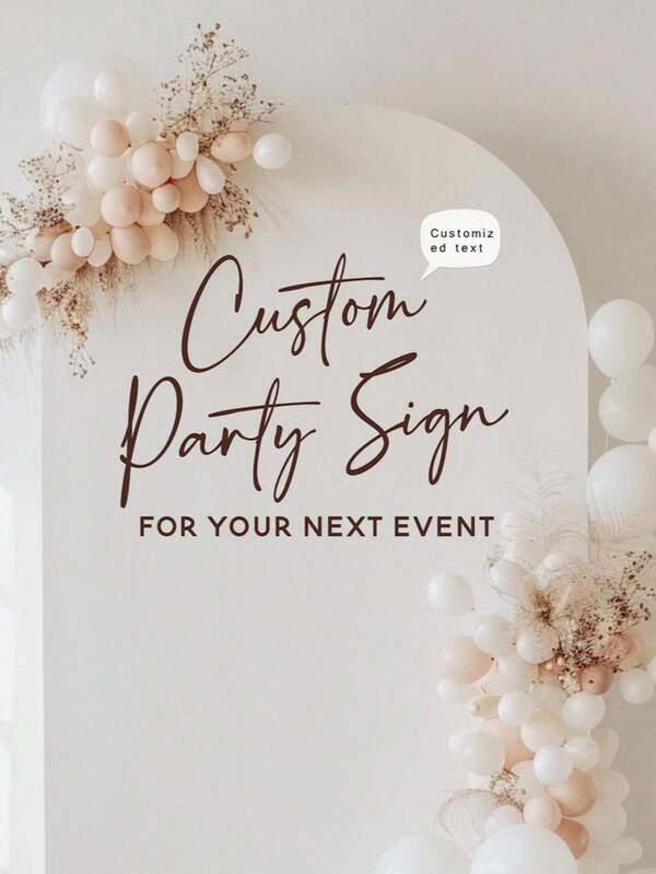 Custom Party Sign Decal For Balloon Arch – Personalized DIY Backdrop For Party Balloon Arch – Custom Event Decorative Lettering,Multi-Functional,Durable,Ornamental,Reusable,Exquisite,Stylish,High-Quality,Colorful,Modern,Custom,Personalized,Unique,Ideal Gifts For Him,Ideal Gifts For Her,Boyfriend,Dad,Girlfriend,Mom,Family,Friends,Tea Room,Home,Garden,Office,For Anniversaries,For Valentine's Day,For Mother's Day,For Birthdays,For Father's Day,For Graduation,For Weddings,For Housewarming,Customized Home Decor Supplies
