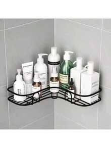 1pc Bathroom Shelf, Shower Caddy Rack, Bathroom Kitchen No Punching Triangle Storage Rack,Punch-Free Bathroom Storage Rack, Kitchen Storage Utensils, Room Decorations, Can Be Used To Store Cleaning Brushes, Cleaning Cloths, Cleaning Agents, Etc., Suitable For Kitchens, Restaurants, Parties, Gatherings, Gifts For Friends, Family Gifts, Christmas Decoration Gifts., Home Decoration, Christmas Gifts, Home Gifts, Room Decoration