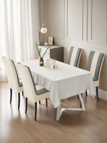 1pc Striped Patchwork Chair Cover, High Stretch Simple Dust-Proof Anti-Fouling Anti-Cat Claw Chair Slipcover, Suitable For Study Room Chair