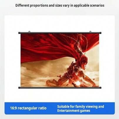 4K 100-Inch 3D Projector Screen Suitable For Home Theater Outdoor Indoor Project