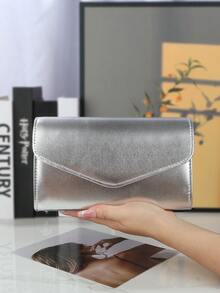 Túi xách nữ màu bạc thời trang hàng ngày, kiểu dáng thường ngày. - Bạc - Xem 3