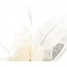 Fascinator Headband Women High Church Hats Cocktail Halloween Garden Tea Party - Cream - 查看 8