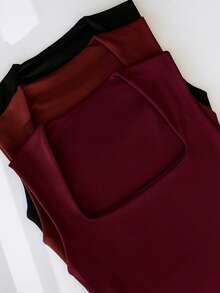 Kit 3 Women's Bodysuits Bory Thick Strap Versatile Bory Plus Size One Size Closed Back Chic Basic Work Day Night Party Barbecue Birthday Office Church Shopping - 電影/音樂/視頻 - 查看 1