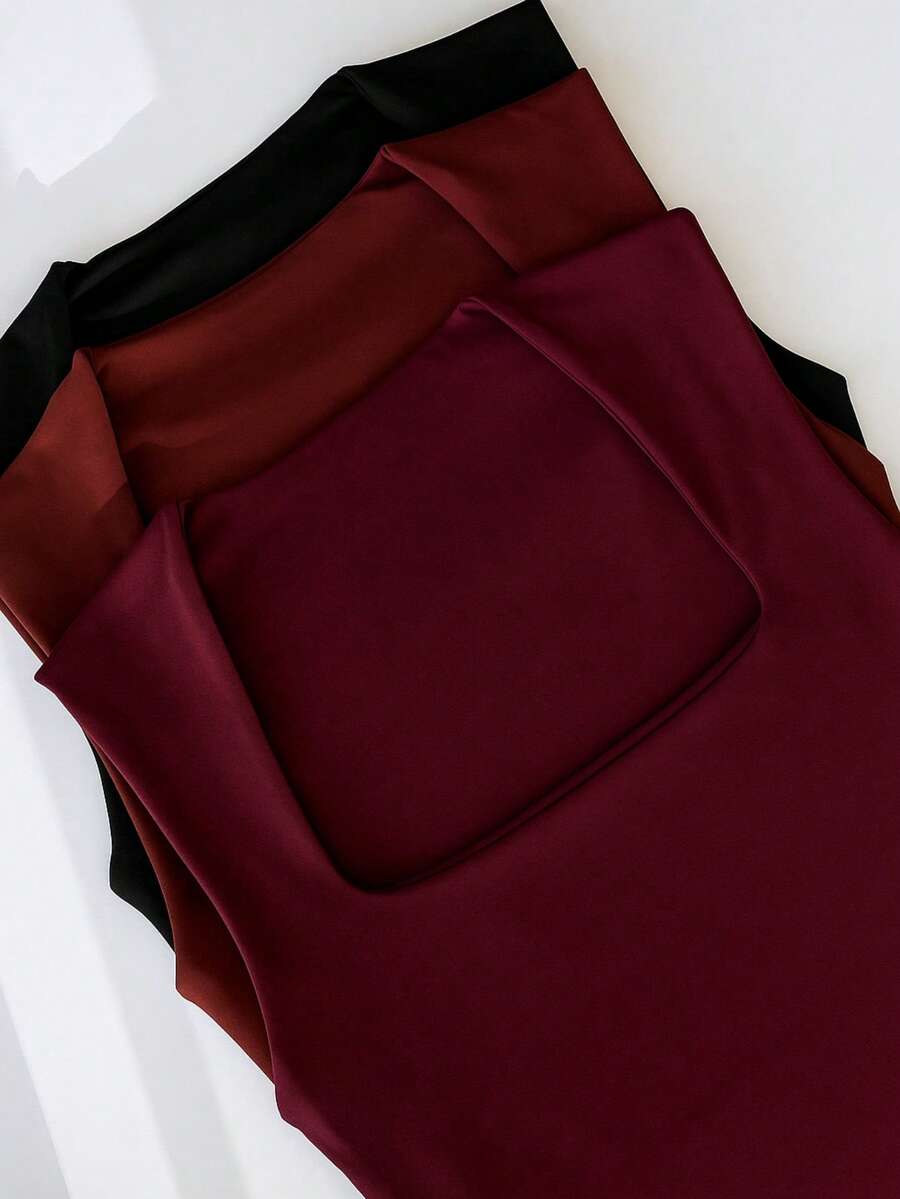 Kit 3 Women's Bodysuits Bory Thick Strap Versatile Bory Plus Size One Size Closed Back Chic Basic Work Day Night Party Barbecue Birthday Office Church Shopping - 電影/音樂/視頻 - 查看 1