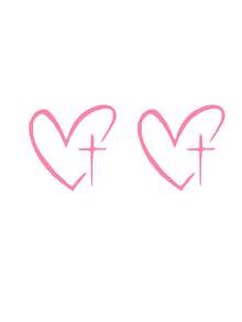 2pcs/Set Heart Cross Mirror Sticker, Personalized Creative Decoration Waterproof Sunscreen Sticker For Cars, Laptops & Wall Decoration - Exterior Accessories