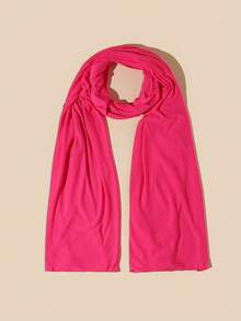 Seidenes, einfarbiges Kopftuch, langer Schal, minimalistischer Stil, perfekt als täglicher Stirnband-Kopfschmuck, weiches Hidschab, klassisches Turban-Accessoire für Abaya-Kleidung - Babyblau - Übersicht 6