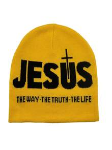 Gorro de punto con gráfico Y2K, gorros casuales de estilo gótico tejidos y cálidos, unisex, para exteriores en invierno, atuendos de otoño para todas las estaciones - A - Ver 7