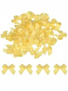 100Pcs Mini Ribbon Bow 1" Mini Fabric Satin Ribbon Flower Bows For Craft DIY Sewing Wedding Birthday Party - Multicolor - View 15