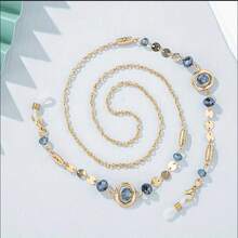 1 szt. Sztuczny łańcuszek do okularów z cyrkonii, modny dla kobiet