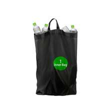 600D 牛津尼龙可折叠室内瓶子收集器，抑臭回收箱，容量 100 升，抗撕裂且可清洗，可收集约 35 个瓶子，非常适合家庭使用，口型设计瓶子收集器 - 彩色 - 查看 10