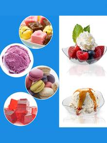 1/5/10/20/30/40/50/100个迷你甜点盘，迷你透明甜点碗，叶形迷你开胃菜盘，可重复使用的叶形调味碗，蛋糕/沙拉/蘸酱品尝盘，适用于婚礼、派对、生日聚会、户外露营、烧烤等场合。 - 彩色 - 查看 7