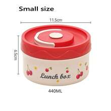 Cute Cherry 304 Stainless Steel Lunch Box Set With Insulated Bag,Large Capacity Portable Insulated Food Lunch Container Set With Thermal Lunch Box Separate Stackable Lunch Containe - Multicolor Lunch Box - View 16